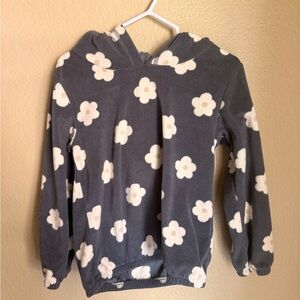 Carter's Gray Hoodie with White Floral Pattern